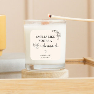 Hulpjuffrouw Voorstel Kaars Sticker Label