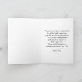 Hulpkenmerken van de arts/Witte tekst Bedankkaart (Binnen)