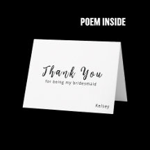 Hulplijn bedankkaart met gedicht binnenin