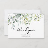 Hulpmiddel Trouwdag Dankkaart met Groene Planten Bedankkaart (Voorkant)