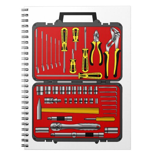 Hulpmiddelen in een Doos van het Hulpmiddel Notitieboek (Voorkant)