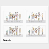 Hulpmiddelen van de Trade Tailor Seamstress Rechthoekige Sticker (Vel)