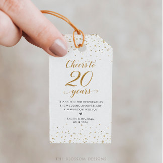 Hulpmiddelen voor 20e jubileumfeest - GAC27b Cadeaulabel