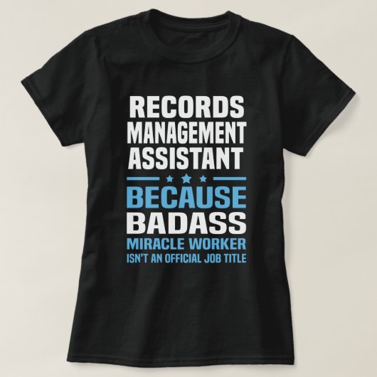 Hulpprogramma voor recordbeheer t-shirt (Design voorkant)