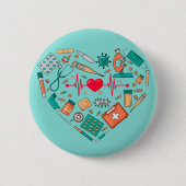 Hulpprogramma voor verpleegkundigen ronde button 5,7 cm (Voorkant)