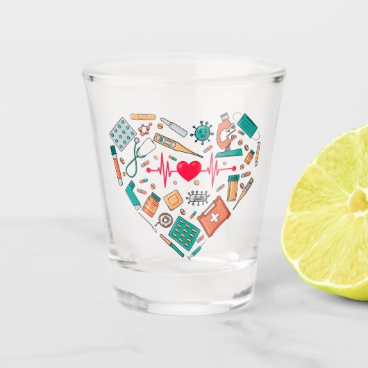 Hulpprogramma voor verpleegkundigen shot glas (Voorkant)