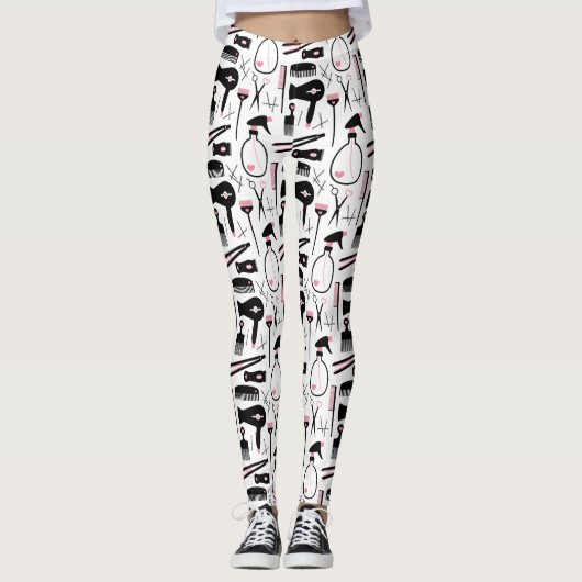 Hulpprogramma's voor Chic Retro Pink Black Hair Sa Leggings (Voorkant)