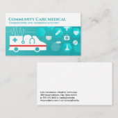 hulpverleningsvoertuig | medisch technicus visitekaartje (Voorkant / Achterkant)