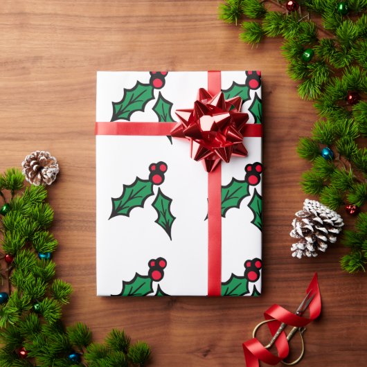 Hulstbes Wrap Papier (Feestdagen Geschenken)