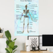 Humaan Mannelijk Skeleton poster (Thuiskantoor)