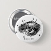  humaan oogdiagram ronde button 5,7 cm (Voorkant /achterkant)
