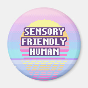 Humain adapté aux sens Neurodivergent Aimant Pixel