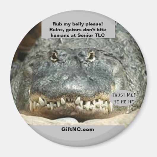 Humains à Senior TLC amusant aimant de gator (Devant)