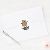 Human Bean Funny Human Being Pun Ronde Sticker (Envelop)
