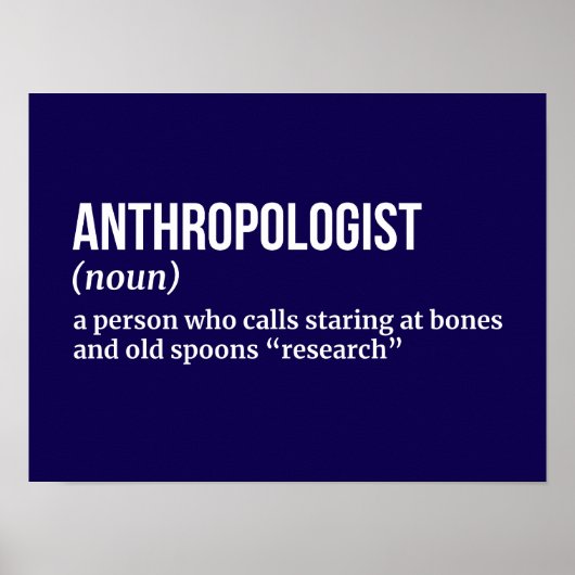 Human Behavior Researcher - Funny Definition Poster (Voorkant)