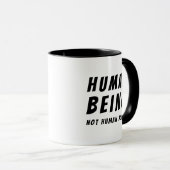 Human Being Not Human Doing Quote Coffee Mok (Voorkant rechts)