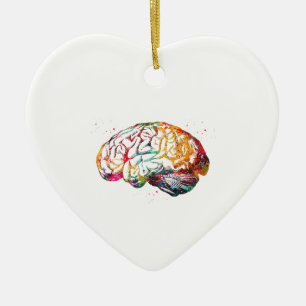 Human Brain Keramisch Ornament
