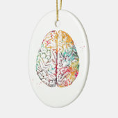 Human Brain Keramisch Ornament (Links)
