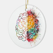 Human Brain Keramisch Ornament (Links)