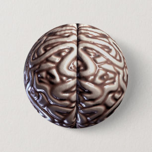 Human Brain Pin Buttonnen Ronde Button 5,7 Cm