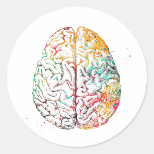 Human Brain Ronde Sticker