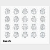 Human Brain Vierkante Sticker (Vel)