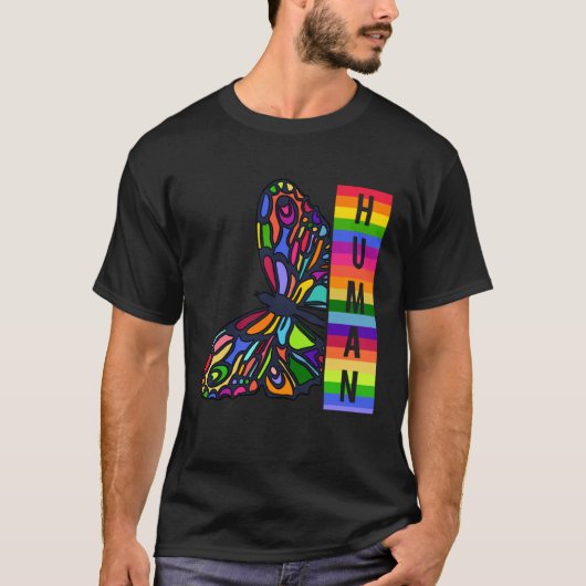 Human Butterfly LGBT T-shirt (Voorkant)