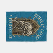 Human By Chance Alpha By Choice Alpha Wolf Meme Da Fleece Deken (Voorkant (Horizontaal))