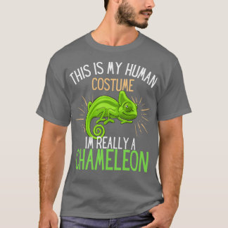 Human Costume Im Really A Chameleon fun T-shirt