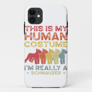 Human Costume Schnauzer Dog Owner Lover iPhone 11 Hoesje