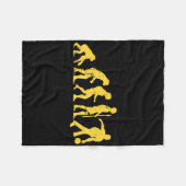 Human Evolution Bowling Grappige Bowler Mannen Vro Fleece Deken (Voorkant (Horizontaal))