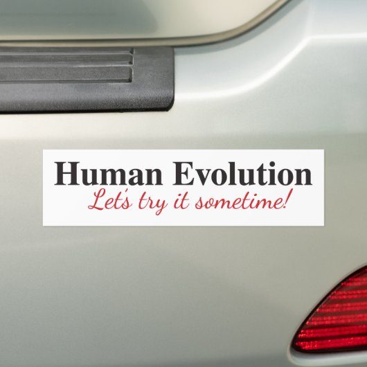 Human Evolution Bumpersticker (Op auto)