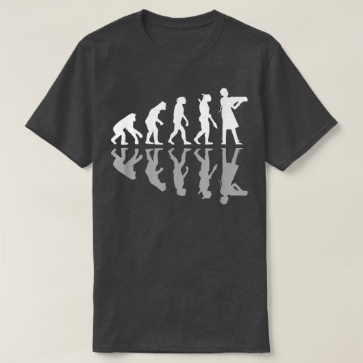 Human Evolution Funny Baking Baker Humor Culinary  T-shirt (Design voorkant)