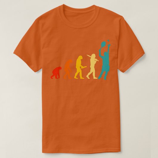 Human Evolution Tennis T-shirt (Design voorkant)