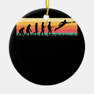 Human Evolution Ultimate Disk Golf Sport  Keramisch Ornament