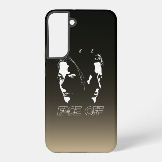 Human Face-off Silhouette Art | Samsung Galaxy Hoesje (Achterkant)