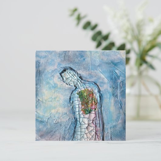 Human Form Surreal Art Comfort Flat Kaart (Staand voorkant)