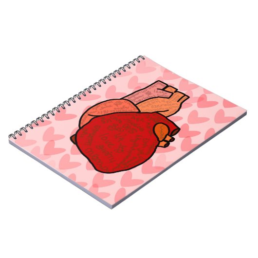 Human Heart with Love in Different Languages Notitieboek (Linkerzijde)