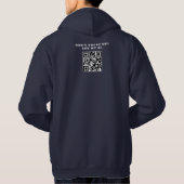 Human Hello Binary Code Promo QR Code - Tech Humor Hoodie (Achterkant)
