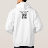Human Hello Binary Code Promo QR Code Tech Humor Hoodie (Achterkant)