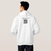 Human Hello Binary Code Promo QR Code Tech Humor Hoodie (Achterkant volledig)