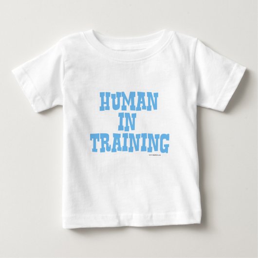 Human in Training Funny Baby Blue Quote (Voorkant)