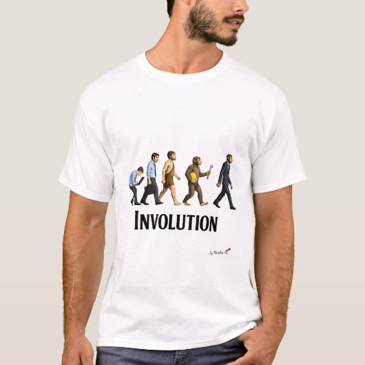 Human Involution | Reversed Evolution Concept  T-shirt (Voorkant)