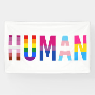 HUMAN LGBT Flag Gay Pride Month Transgender Spandoek