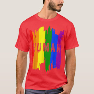 HUMAN LGBT Flag Gay Pride Month Transgender T-shirt