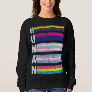Human Lgbt Q Pride Flag Gay Bi Interseksueel Trans Trui