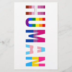 HUMAN LGBT-vlag Gay Pride-maand Transgender Flyer