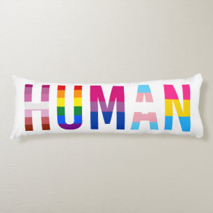 HUMAN LGBT-vlag Gay Pride-maand Transgender Lichaamskussen
