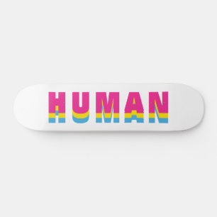 Human LGBTQ Rainbow Pansexual Pride Flag Colors Skateboard