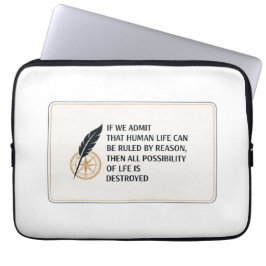 Human Life and Reason Typography Laptop Sleeve